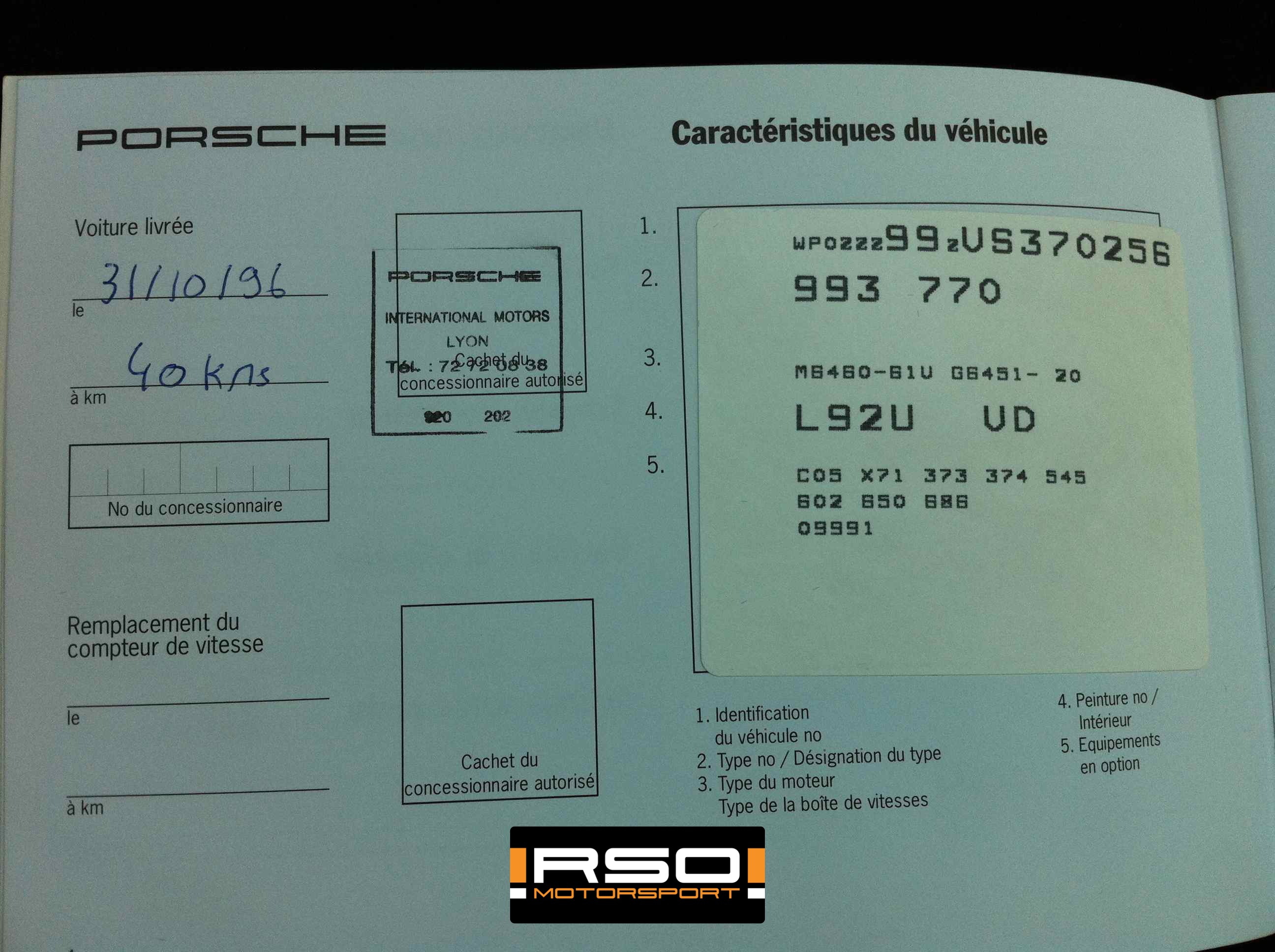 RSO Selection Porsche 993 Bi-Turbo 450 CV